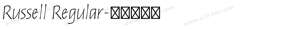 Russell Regular字体转换